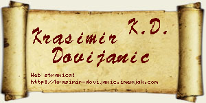 Krasimir Dovijanić vizit kartica